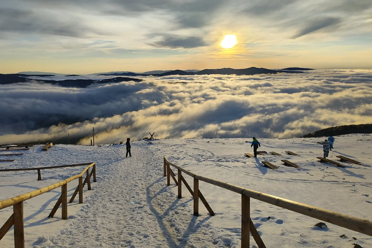 zimowy widok Bieszczady
